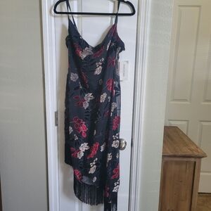 NWT Vintage y2k dress Avanti evening fringe hem size M medium